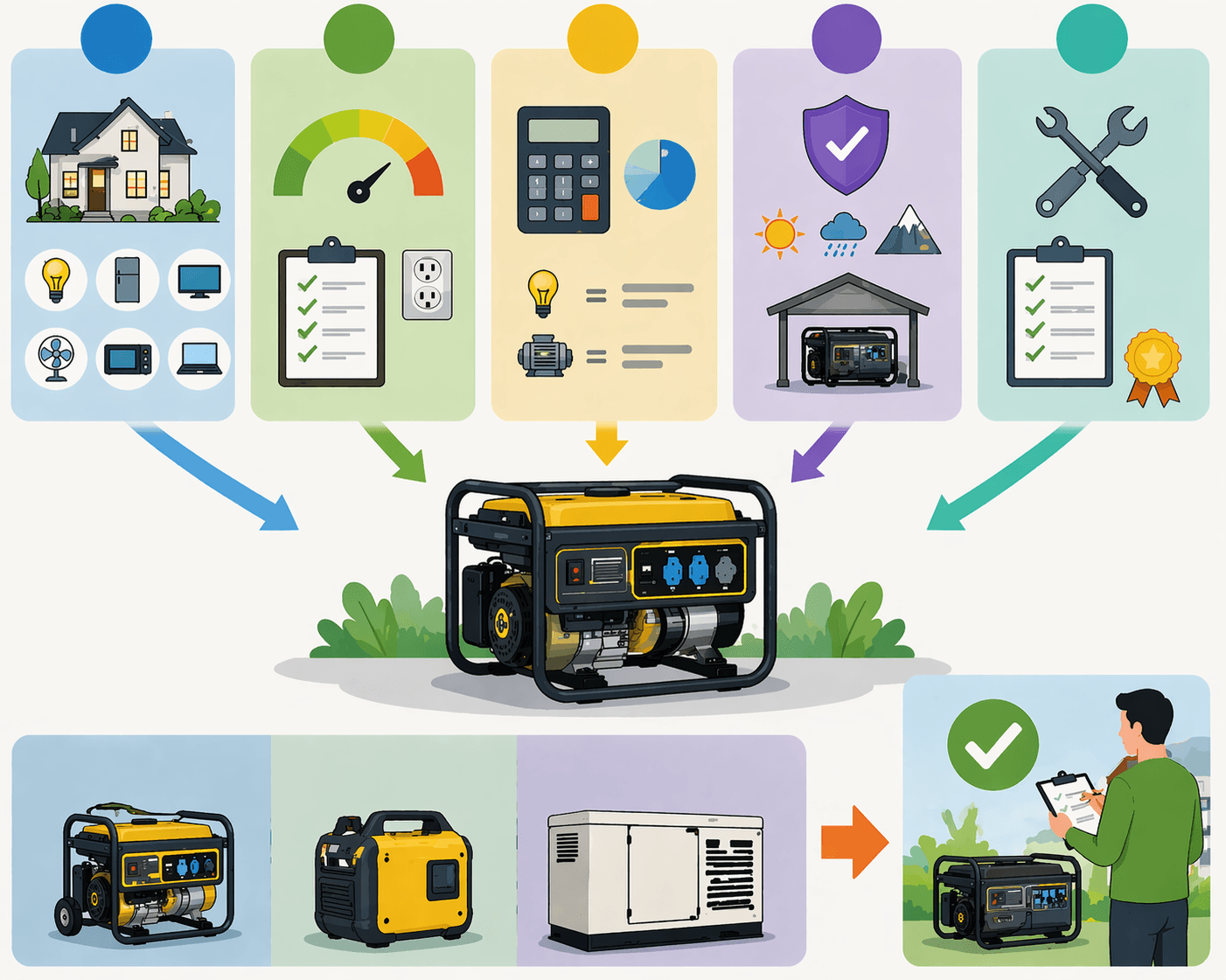 دليل اختيار المولد الكهربائي المناسب لك